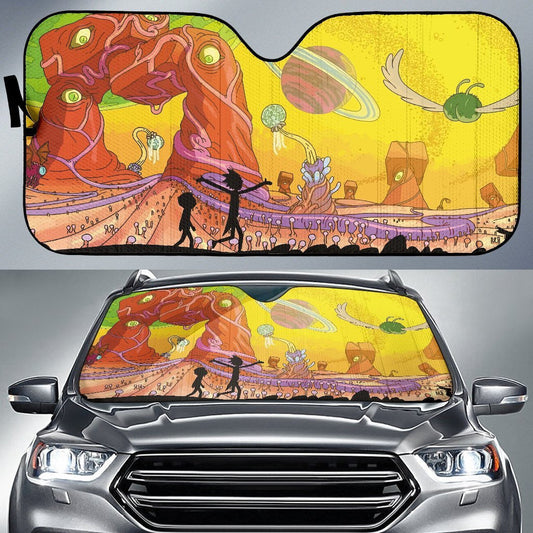 Rick And Morty Windshield Shade Rick And Morty Another Dimension Car Sun Shade Rick And Morty Car Sun Shade