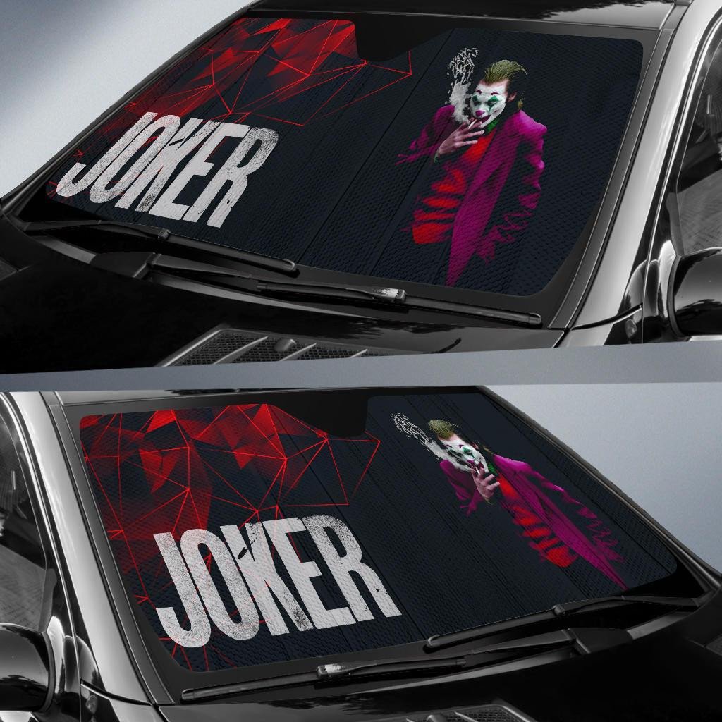 DC Joker Windshield Shade DC Joker Smoking Car Sun Shade DC Joker Car Sun Shade