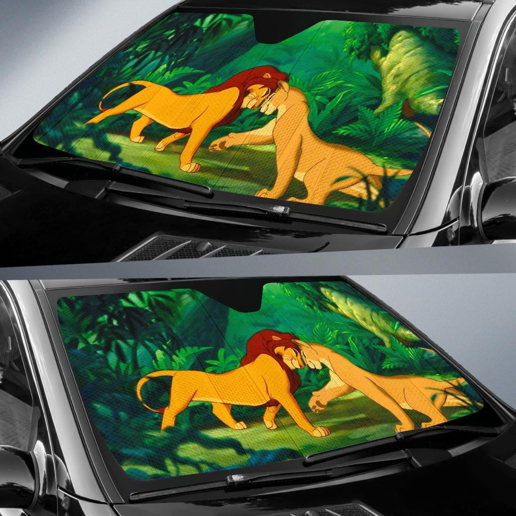 DN Windshield Shade DN The Lion King Simba And Nala Car Sun Shade DN Car Sun Shade