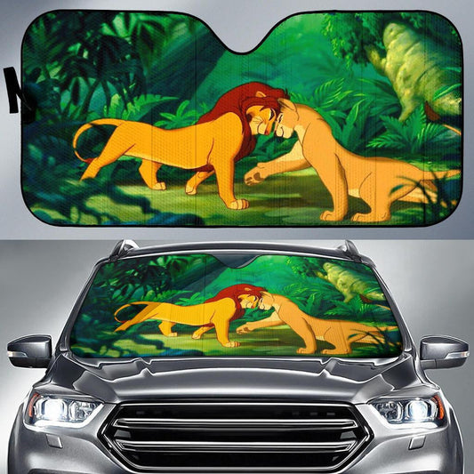 DN Windshield Shade DN The Lion King Simba And Nala Car Sun Shade DN Car Sun Shade