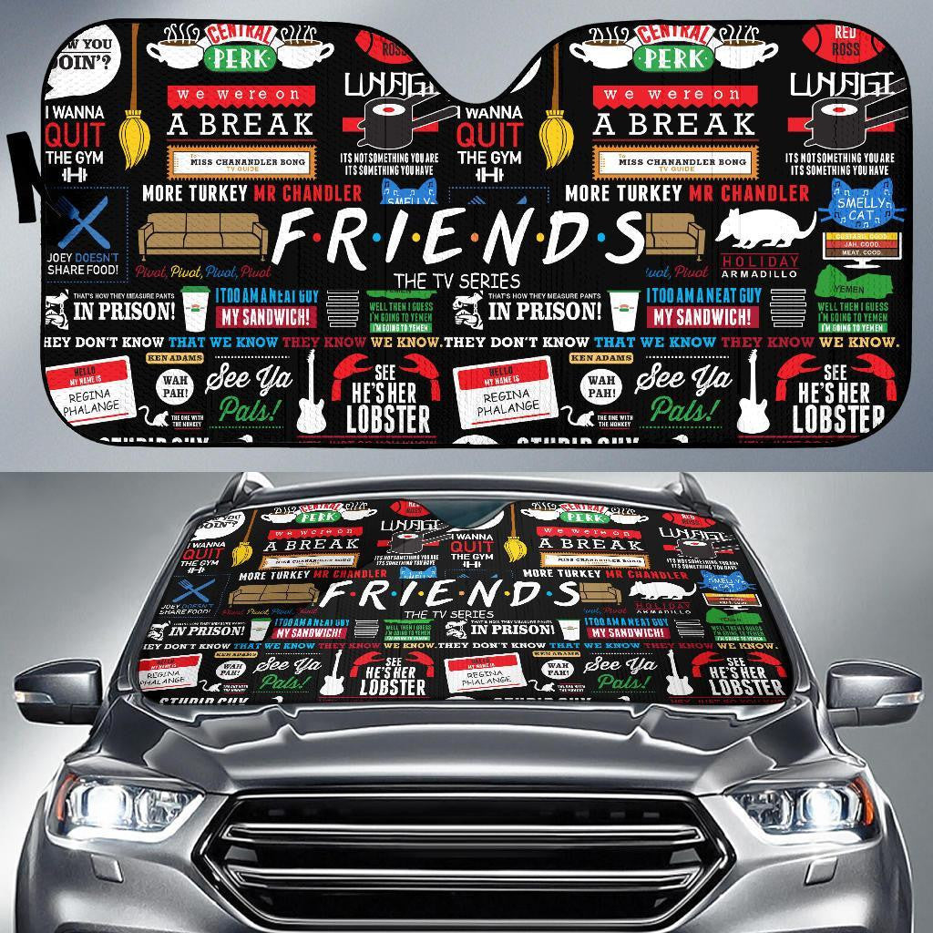 FRIENDS Windshield Shade FRIENDS Symbols Pattern Car Sun Shade FRIENDS Car Sun Shade