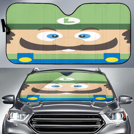 Mario Windshield Shade Luigi Face Green Car Sun Shade Mario Car Sun Shade