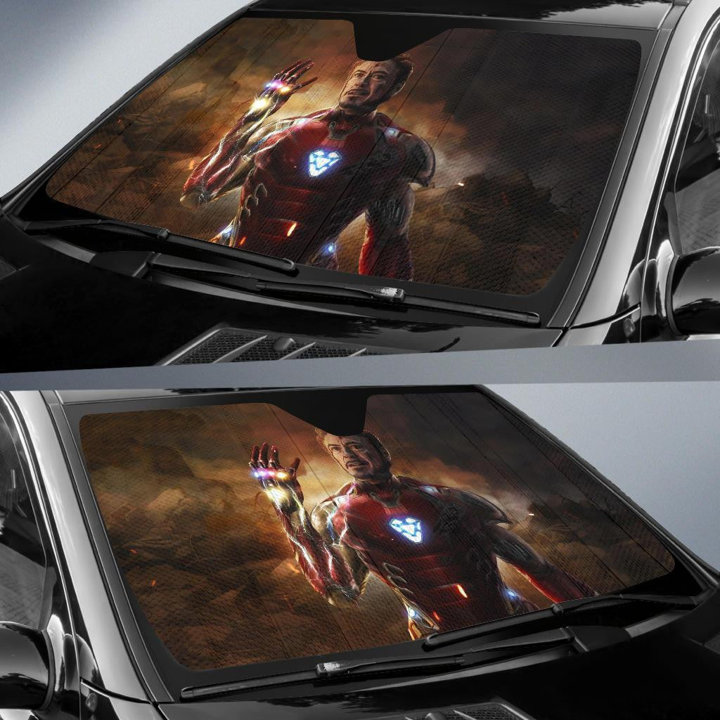 MV Windshield Shade I Am Iron Man Car Sun Shade MV Car Sun Shade