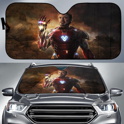 MV Windshield Shade I Am Iron Man Car Sun Shade MV Car Sun Shade