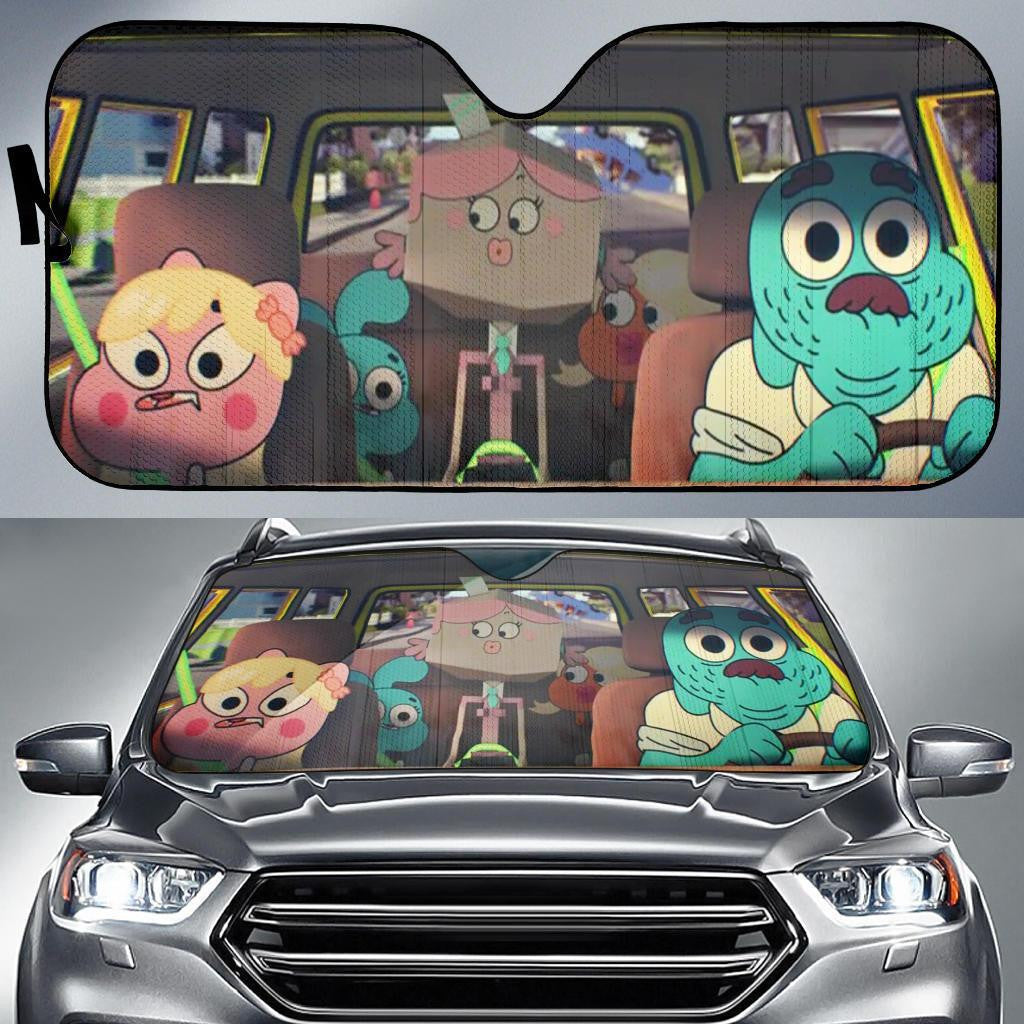 The Amazing World Of Gumball Windshield Shade Gumball Driving Car Sun Shade The Amazing World Of Gumball Car Sun Shade