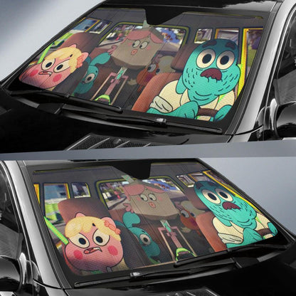 The Amazing World Of Gumball Windshield Shade Gumball Driving Car Sun Shade The Amazing World Of Gumball Car Sun Shade