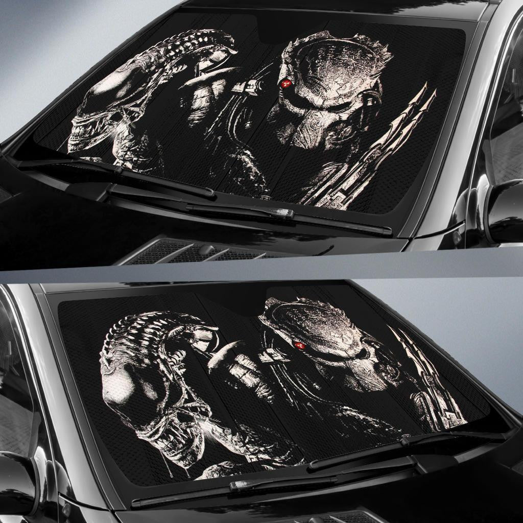 Alien Windshield Shade Aliens Vs Predator Car Sun Shade Alien Car Sun Shade