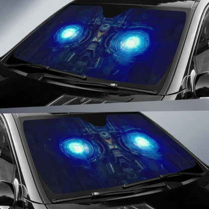 Transformer Windshield Shade Bumble Bee Face Blue Eyes Car Sun Shade Transformer Car Sun Shade