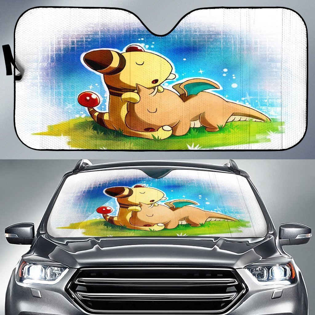 Pokemon Windshield Shade Pokemon Sleep Chibi Cute Car Sun Shade Pokemon Car Sun Shade