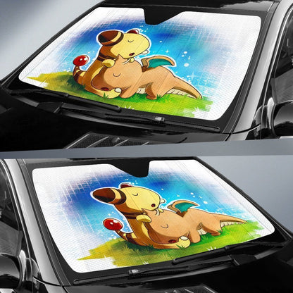 Pokemon Windshield Shade Pokemon Sleep Chibi Cute Car Sun Shade Pokemon Car Sun Shade