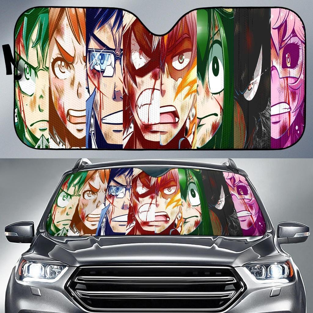 My Hero Academia Windshield Shade My Hero Academia Heroes Characters Car Sun Shade My Hero Academia Car Sun Shade