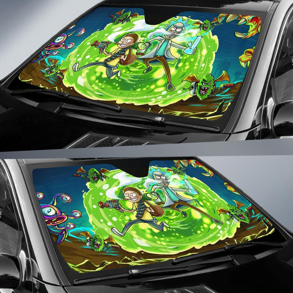 Rick And Morty Windshield Shade Rick And Morty In Another Dimension Car Sun Shade Rick And Morty Car Sun Shade