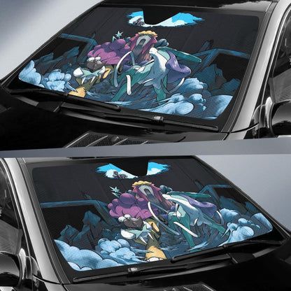 Pokemon Windshield Shade Pokemon Entai Raikou Suicune Car Sun Shade Pokemon Car Sun Shade