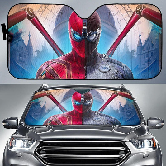 MV Spiderman Windshield Shade Spiderman Far From Home Night Monkey Car Sun Shade MV Spiderman Car Sun Shade