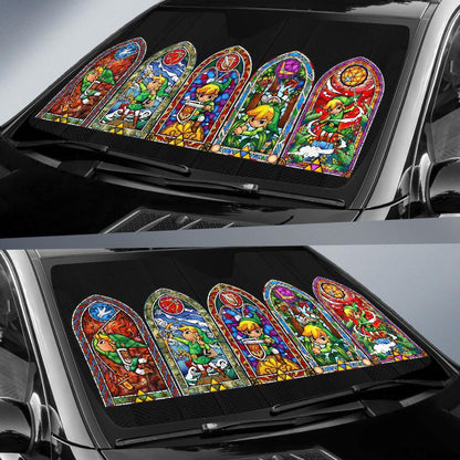 LOZ Windshield Shade LOZ Link Stained Glass Car Sun Shade LOZ Car Sun Shade