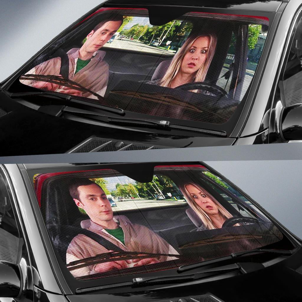 The Big Bang Theory Windshield Shade The Big Bang Characters Driving Car Sun Shade The Big Bang Theory Car Sun Shade