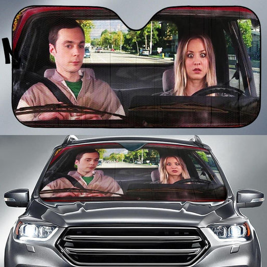 The Big Bang Theory Windshield Shade The Big Bang Characters Driving Car Sun Shade The Big Bang Theory Car Sun Shade