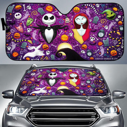 Nightmare Before Christmas Windshield Shade Jack And Sally Nightmare Before Christmas Purple Car Sun Shade Nightmare Before Christmas Car Sun Shade