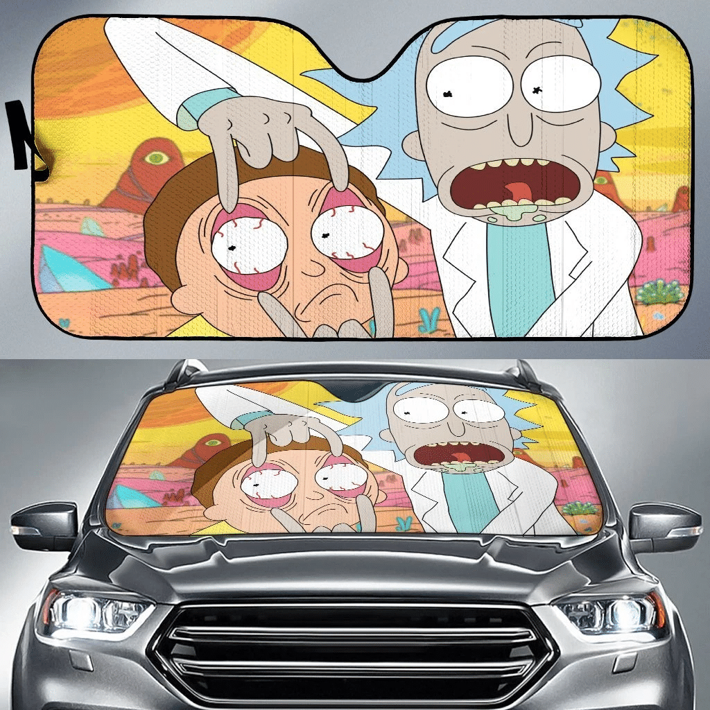 Rick And Morty Windshield Shade Rick And Morty Funny Car Sun Shade Rick And Morty Car Sun Shade