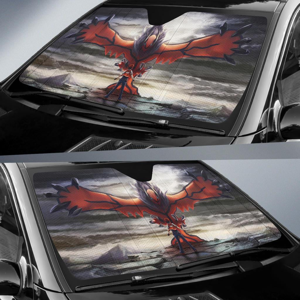 Pokemon Windshield Shade Pokemon Y Red Car Sun Shade Pokemon Car Sun Shade