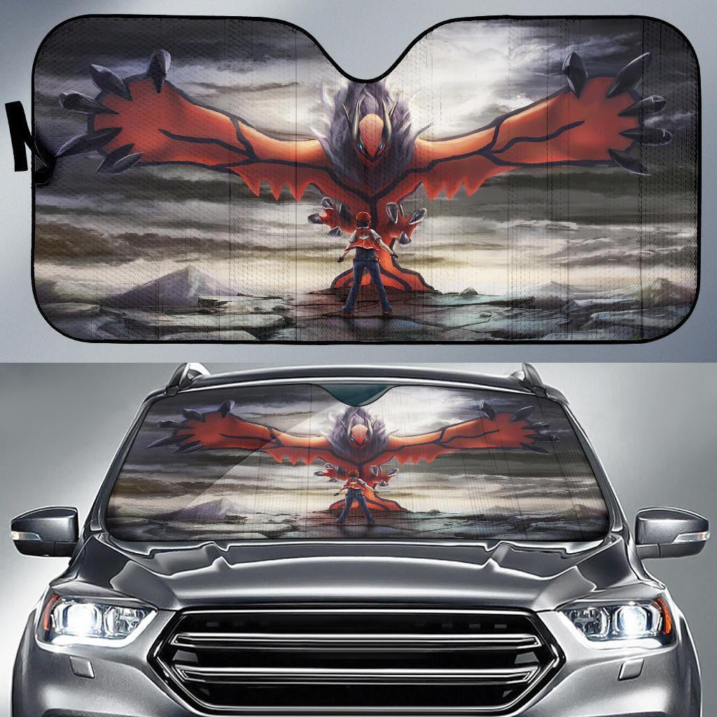 Pokemon Windshield Shade Pokemon Y Red Car Sun Shade Pokemon Car Sun Shade