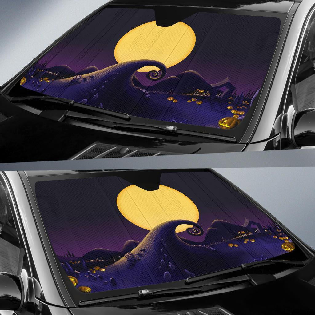 Nightmare Before Christmas Windshield Shade Nightmare Before Christmas The Hill Car Sun Shade Nightmare Before Christmas Car Sun Shade