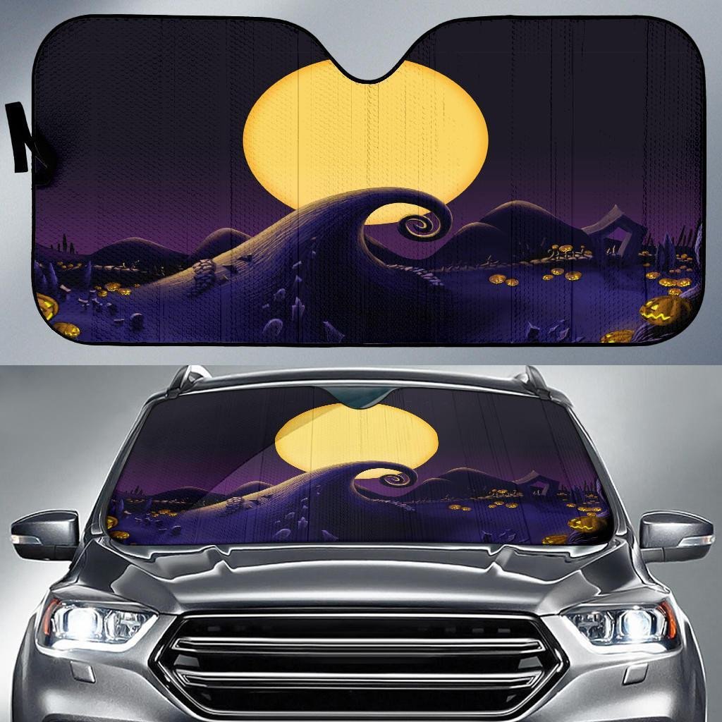 Nightmare Before Christmas Windshield Shade Nightmare Before Christmas The Hill Car Sun Shade Nightmare Before Christmas Car Sun Shade