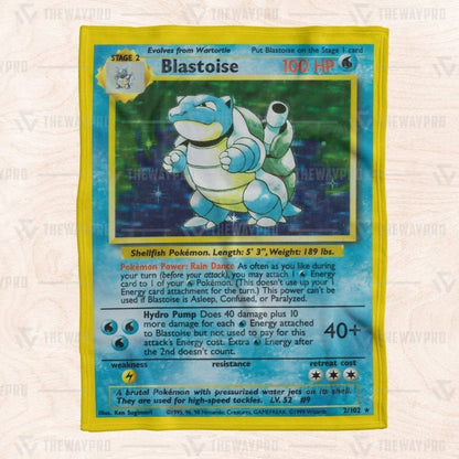 Pokemon Blanket Blastoise Card Blanket