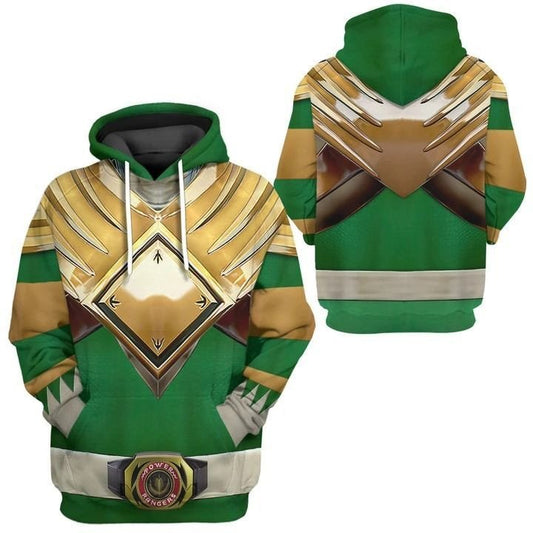 Power Ranger Hoodie Mighty Morphin Green Power Rangers Custome Hoodie