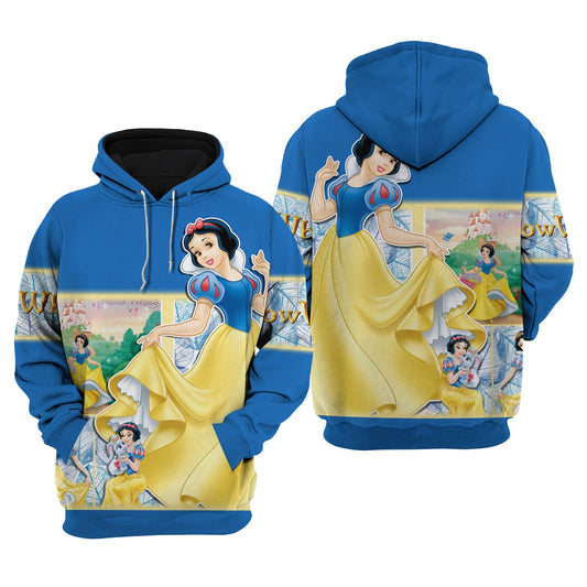 DN Snow White Hoodie DN Snow White Blue 3D Hoodie