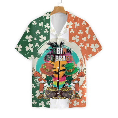 St Patrick's Day Hawaii Shirt Erin Go Bragh Irish Flag Aloha Shirt St Patrick's Day Shirt