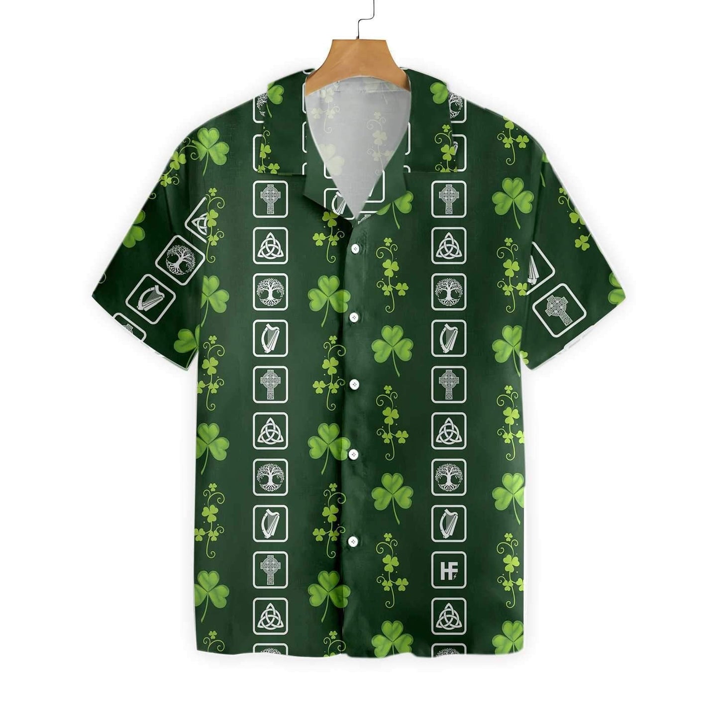 St Patrick's Day Hawaii Shirt Irish Symbol St Patrick's Day Aloha Shirt St Patrick's Day Shirt