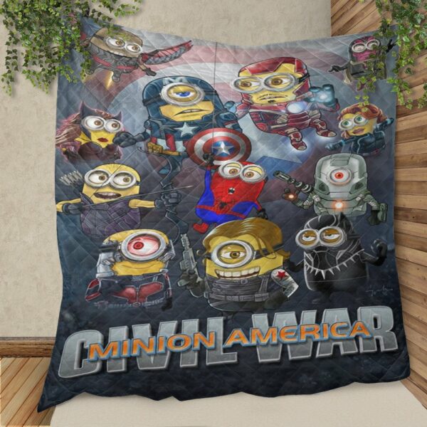 Unifinz Minions Quilt Civil War Minion America Hrey Quilt Cute Minions Quilt 2023