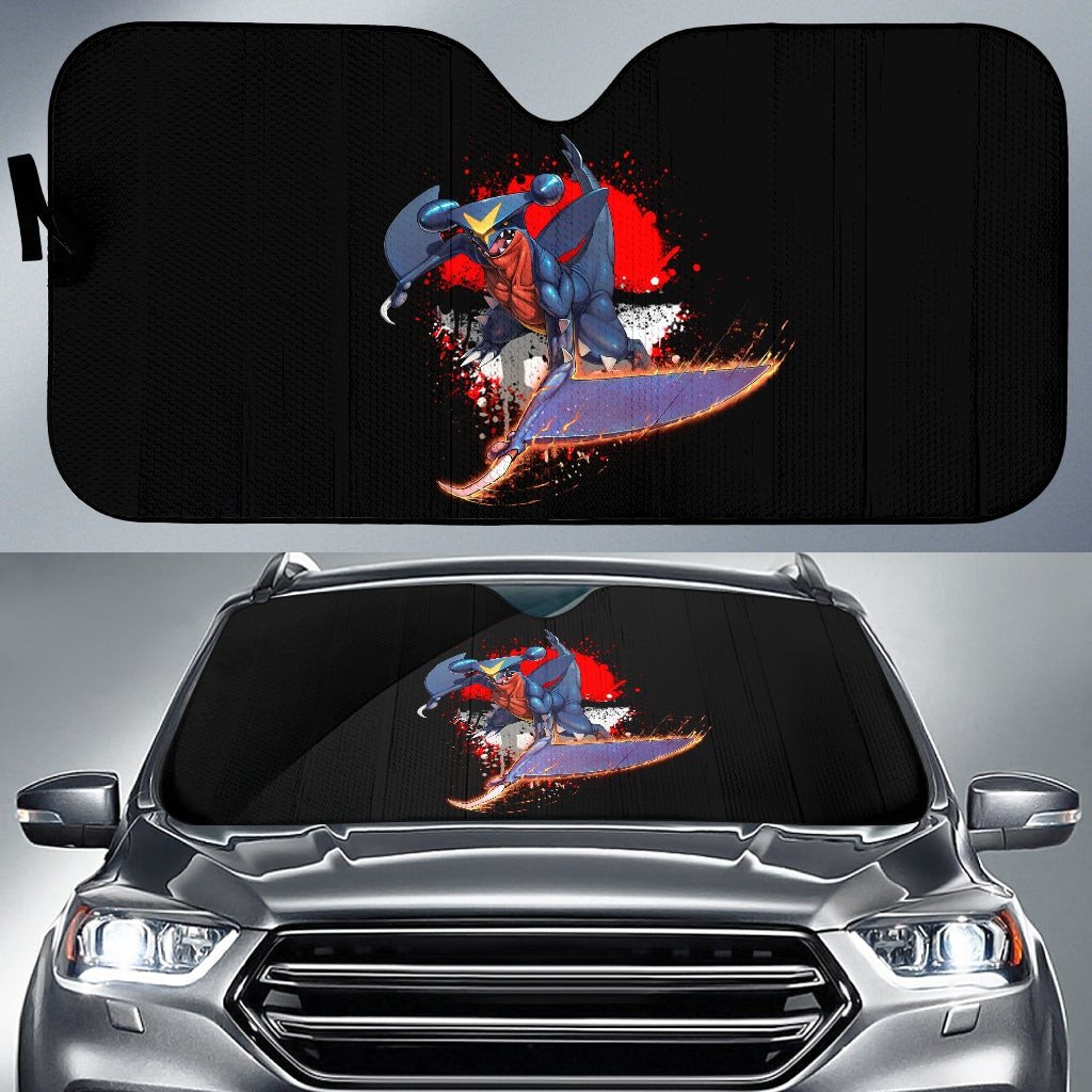 Pokemon Windshield Shade Garchomp Fighting Black Car Sun Shade Pokemon Car Sun Shade