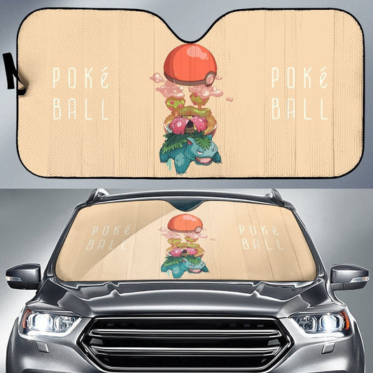 Pokemon Windshield Shade Venusaur Inside Poke Ball Car Sun Shade Pokemon Car Sun Shade