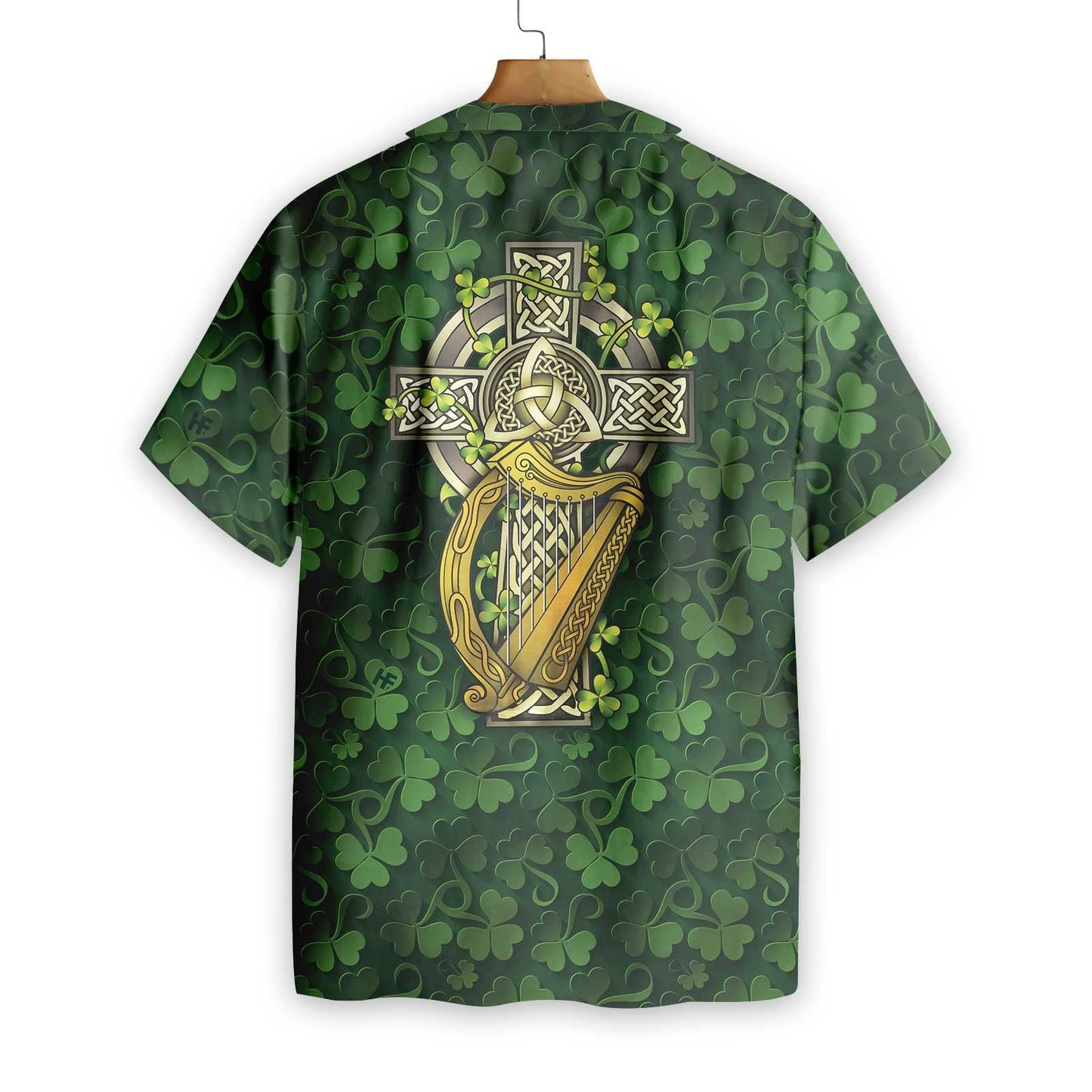 St Patrick's Day Hawaii Shirt Irish Flag Under Clover Aloha Shirt St Patrick's Day Shirt