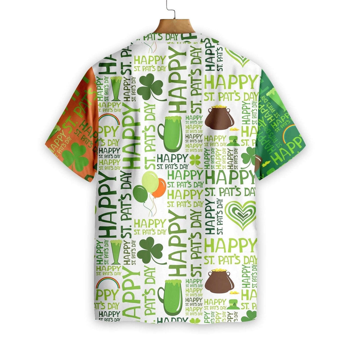 St Patrick's Day Hawaii Shirt Happy Saint Patrick's Day Words Aloha Shirt St Patrick's Day Shirt