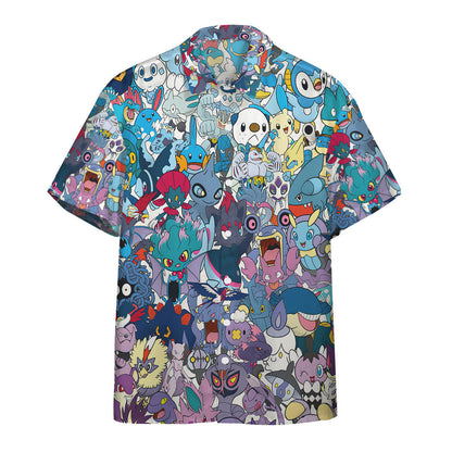 Unifinz Pokemon Hawaiian Shirt All The Water Pokemon Hawaii Shirt Pokemon Aloha Shirt 2022