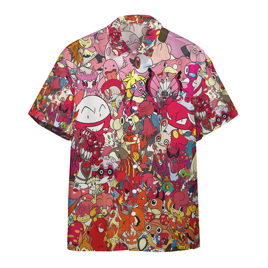 Unifinz Pokemon Hawaiian Shirt All The Fire Pokemon Hawaii Shirt Pokemon Aloha Shirt 2022