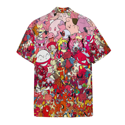 Unifinz Pokemon Hawaiian Shirt All The Fire Pokemon Hawaii Shirt Pokemon Aloha Shirt 2022