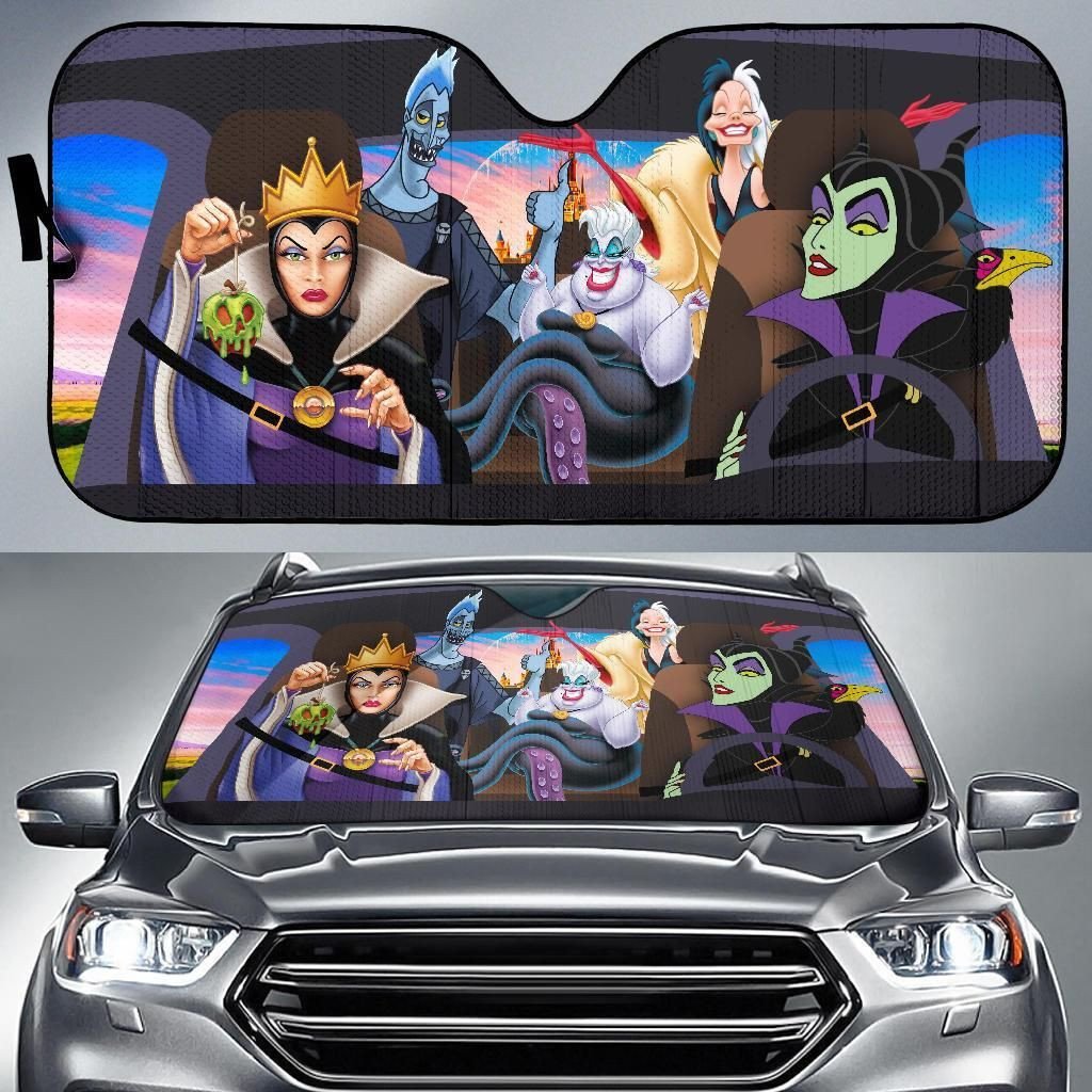 DN Car Sun Shade DN Villains Evil Queen Maleficent Windshield Sun Shade