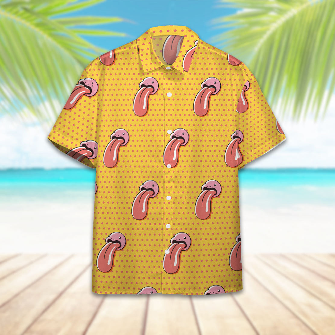 Unifinz Pokemon Hawaiian Shirt Lickitung Yellow Hawaii Shirt Pokemon Aloha Shirt 2022