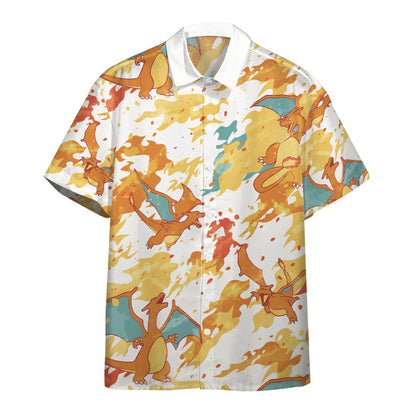 Unifinz Pokemon Hawaiian Shirt Charizard Fire Hawaii Shirt Pokemon Aloha Shirt 2022