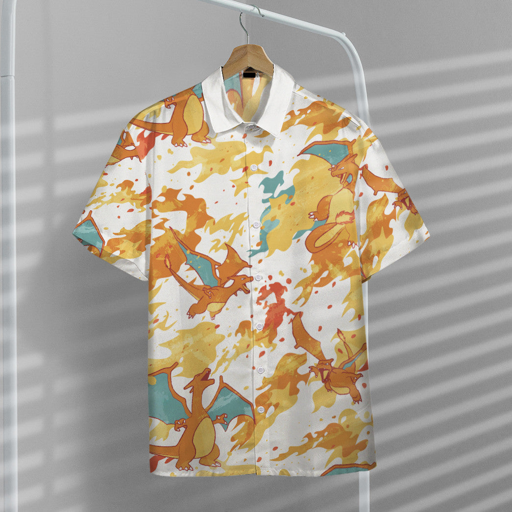 Unifinz Pokemon Hawaiian Shirt Charizard Fire Hawaii Shirt Pokemon Aloha Shirt 2022