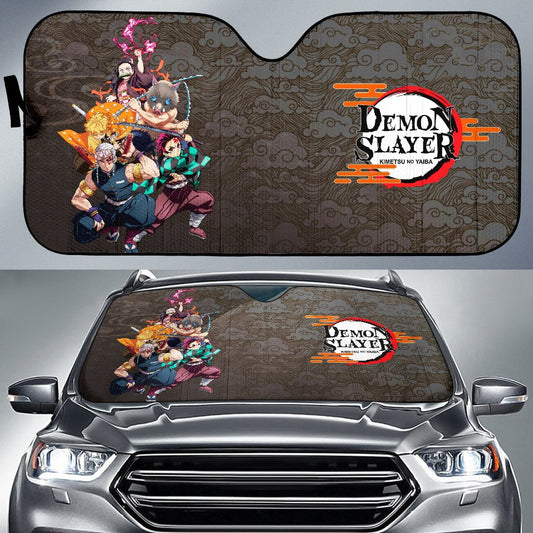 Demon Slayer Windshield Shade Kimetsu No Yaiba Characters Car Sun Shade Demon Slayer Car Sun Shade