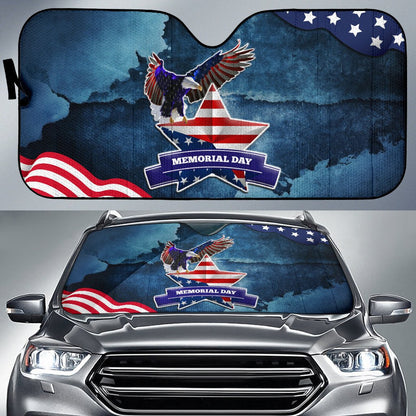 4th Of July Windshield Shade Memorial Day Eagle Car Sun Shade Independence Day Car Sun Shade Veteran Car Sun Shade