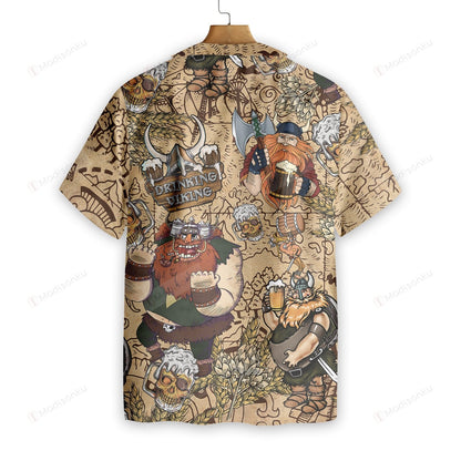 Beer Hawaiian Shirt Beer Drinking Viking Aloha Shirt