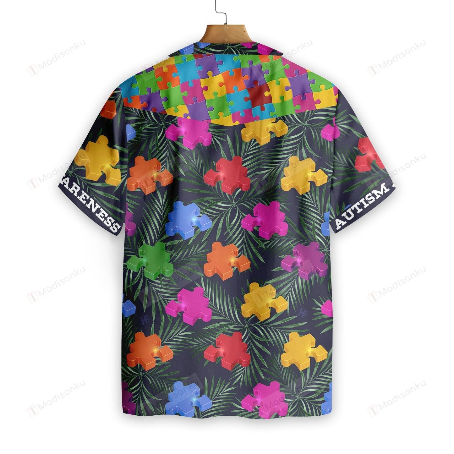 Autism Hawaii Shirt Autism Awareness Color Puzzle Piece Aloha Shirt Autism Shirt
