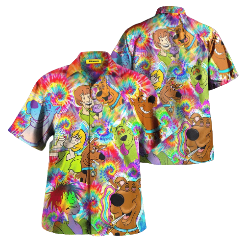 Unifinz Scooby-Doo Hawaiian Shirt Groovy Scooby Doo High Hawaii Shirt Cute Scooby-Doo Aloha Shirt 2023
