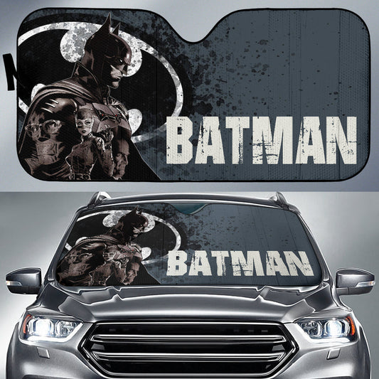 DC Car Sun Shade Bat Man Windshield Shade Bat Man Black White Car Sun Shade DC Car Sun Shade